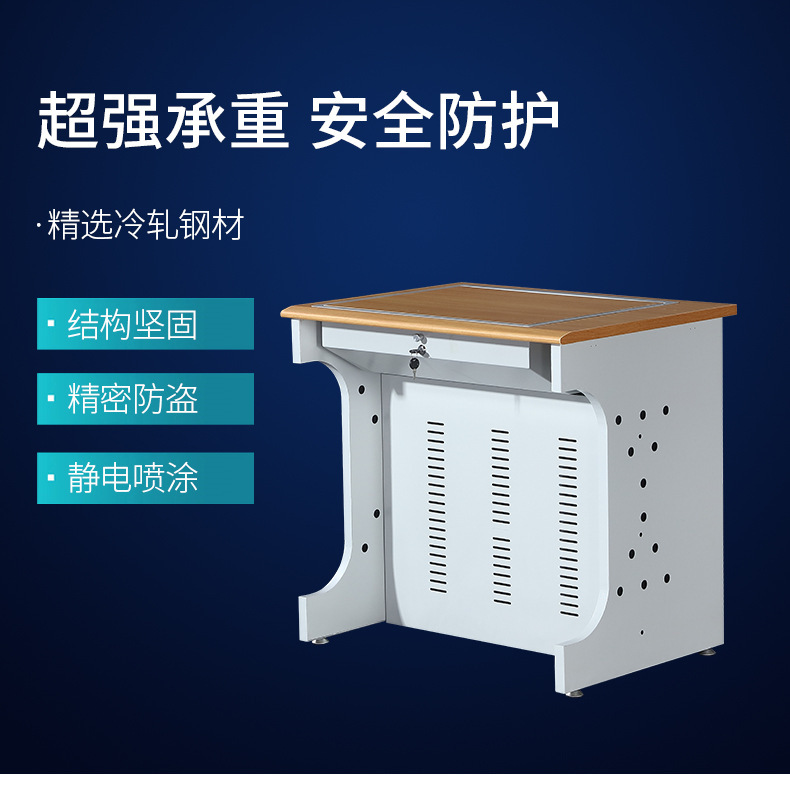 Hidden flip computer desks, student computer room training desks, multimedia podiums, single and double study desks pic 9