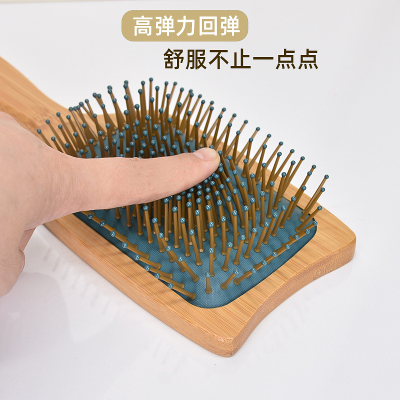 【工厂直供】楠竹新款头皮按摩梳子顺发气囊梳头部气垫家用木梳子详情5