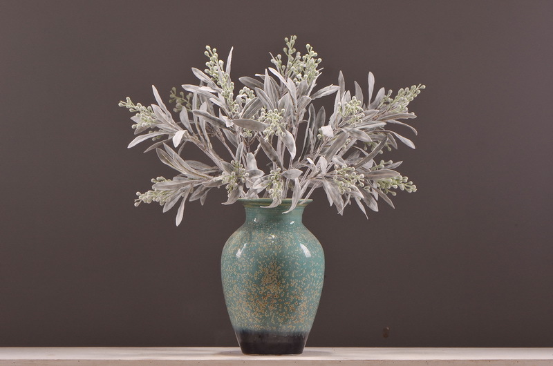 Dongli Flower Industry Factory Direct sales, wholesale of artificial flowers and fake flowers, 2-fork-scented green leaves, home decoration sample rooms, photography fake flower ornaments, one-piece consignment pic 20