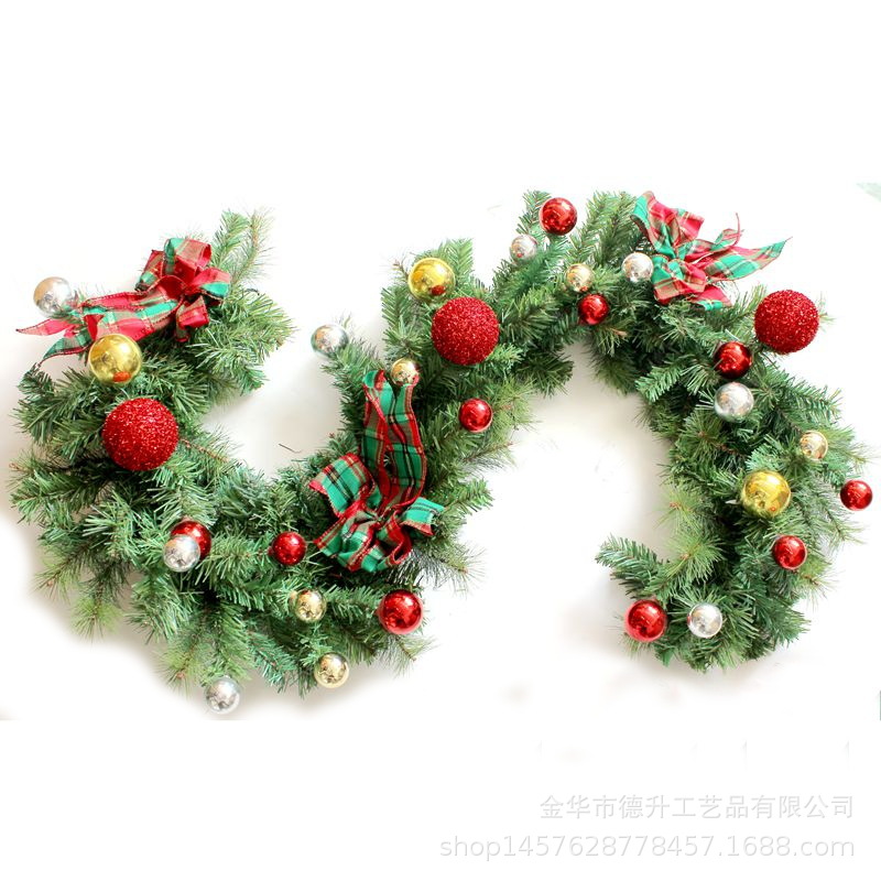 Desheng Cross-border E-commerce Factory supplies Christmas scene decorative hanging ornaments, garlands, PVC pine needles and decorative rattan strips pic 4