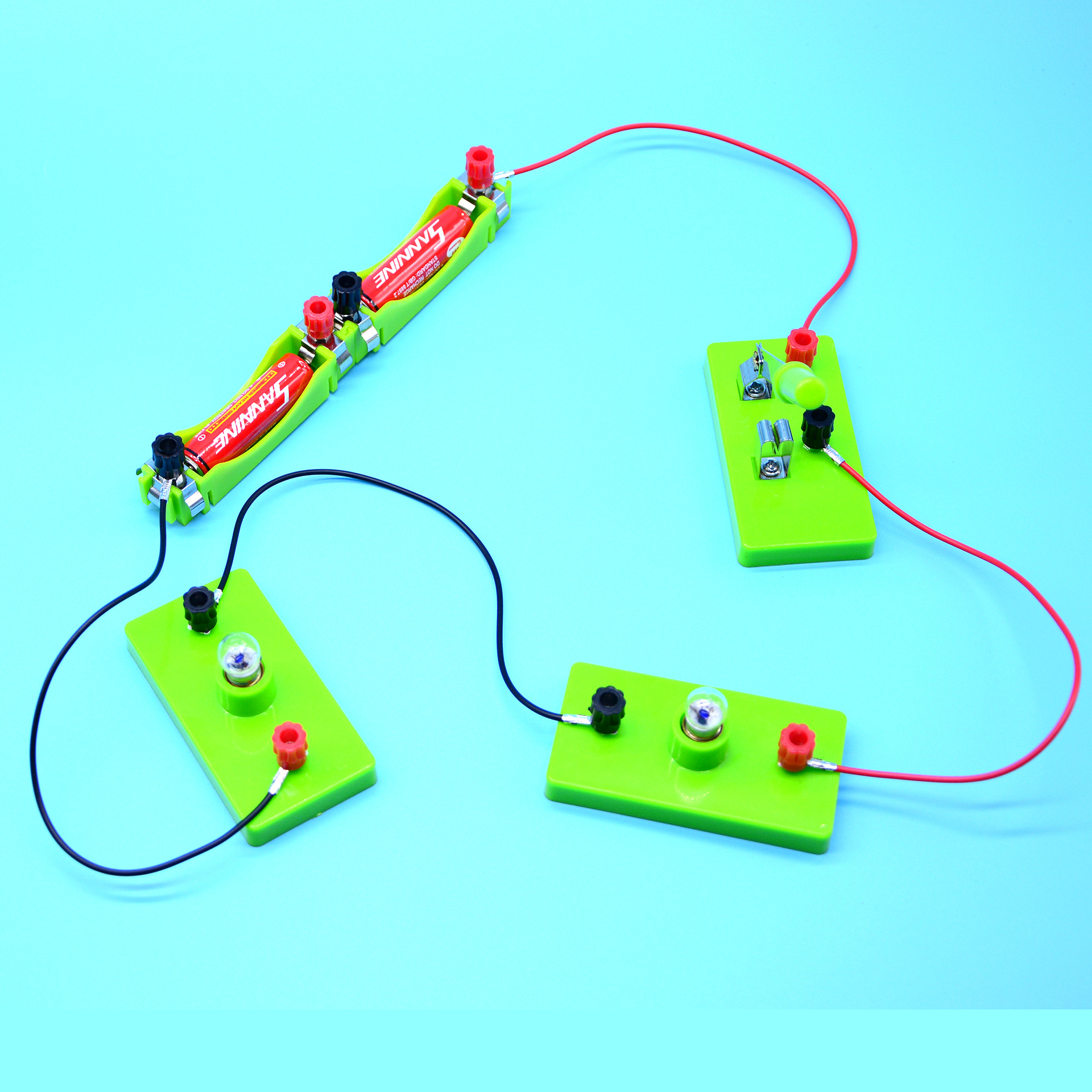 DIY simple physics circuit science Experiment Series and parallel connection set series Manual material manufacturer pic 7