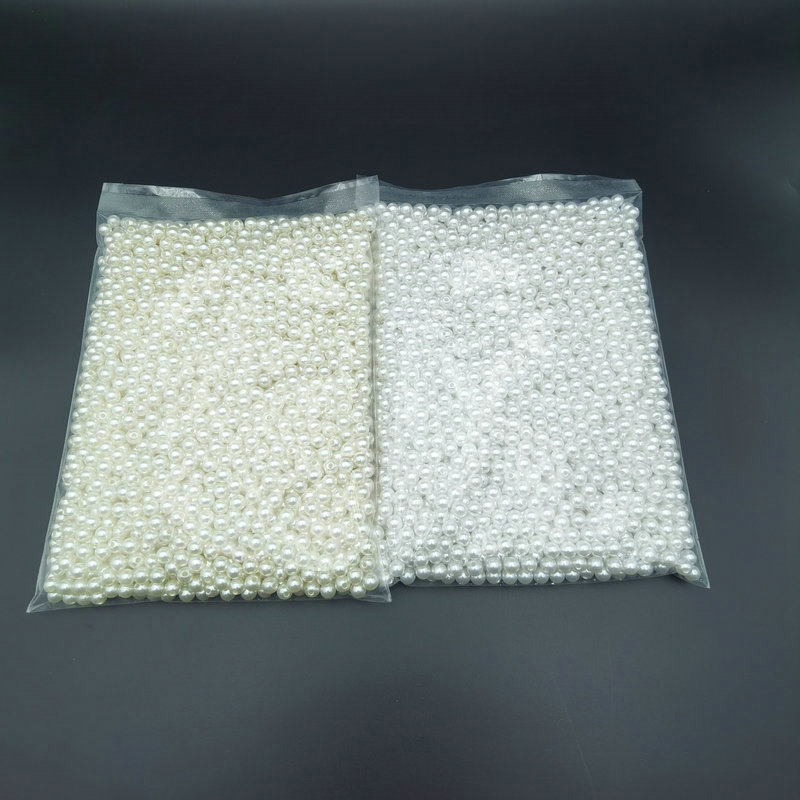 In-stock diy straight-hole water-polished loose beads ABS high-gloss 3-16mm imitation pearl jewelry accessories string beads connection beads pic 135