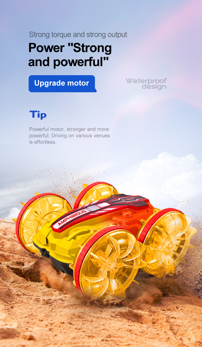 跨境热卖儿童遥控双面特技车充电款手势感应水陆两栖汽车玩具批发详情26