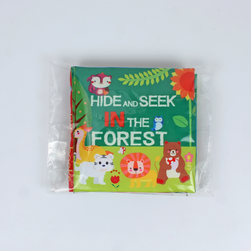 Tail cloth books, toy books, baby cloth books, sound paper enlightenment books, black and white red cloth books pic 29
