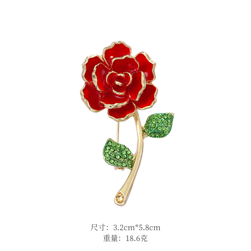 小风胸针女日韩新款别针高档玫瑰花胸花固定衣服防走领针情人节详情4
