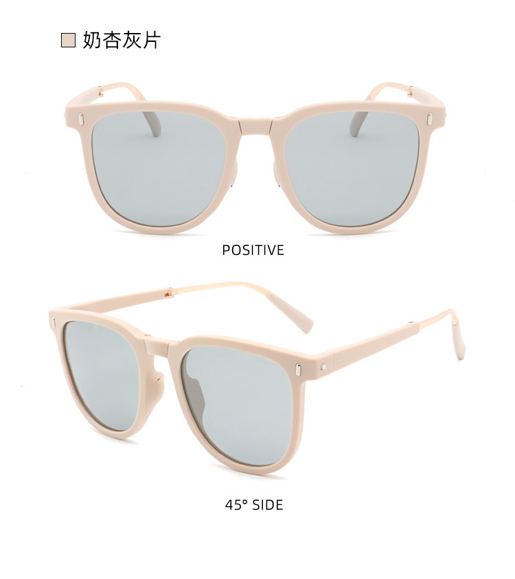 New sunglasses folding sunglasses portable under-focus hat style sunshade sunglasses cushion case polarized glasses pic 9