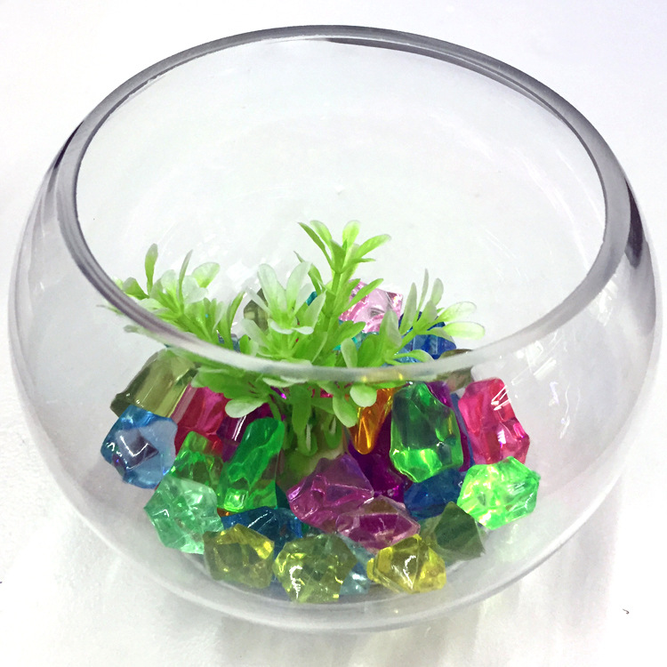 Baojie Aquarium offers wholesale of large, medium and small-sized round transparent glass fish tanks for fish and grass care decorations pic 4