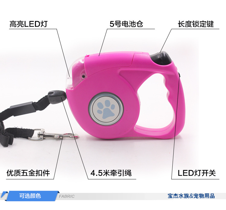 Dog leash, automatic telescopic dog chain, pet leash, small and medium-sized dog leash, wholesale of pet supplies pic 17