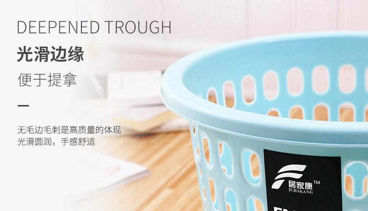 厂家直销 厨房家用垃圾桶 客厅厕所批发无盖纸篓0525塑料收纳筒详情9