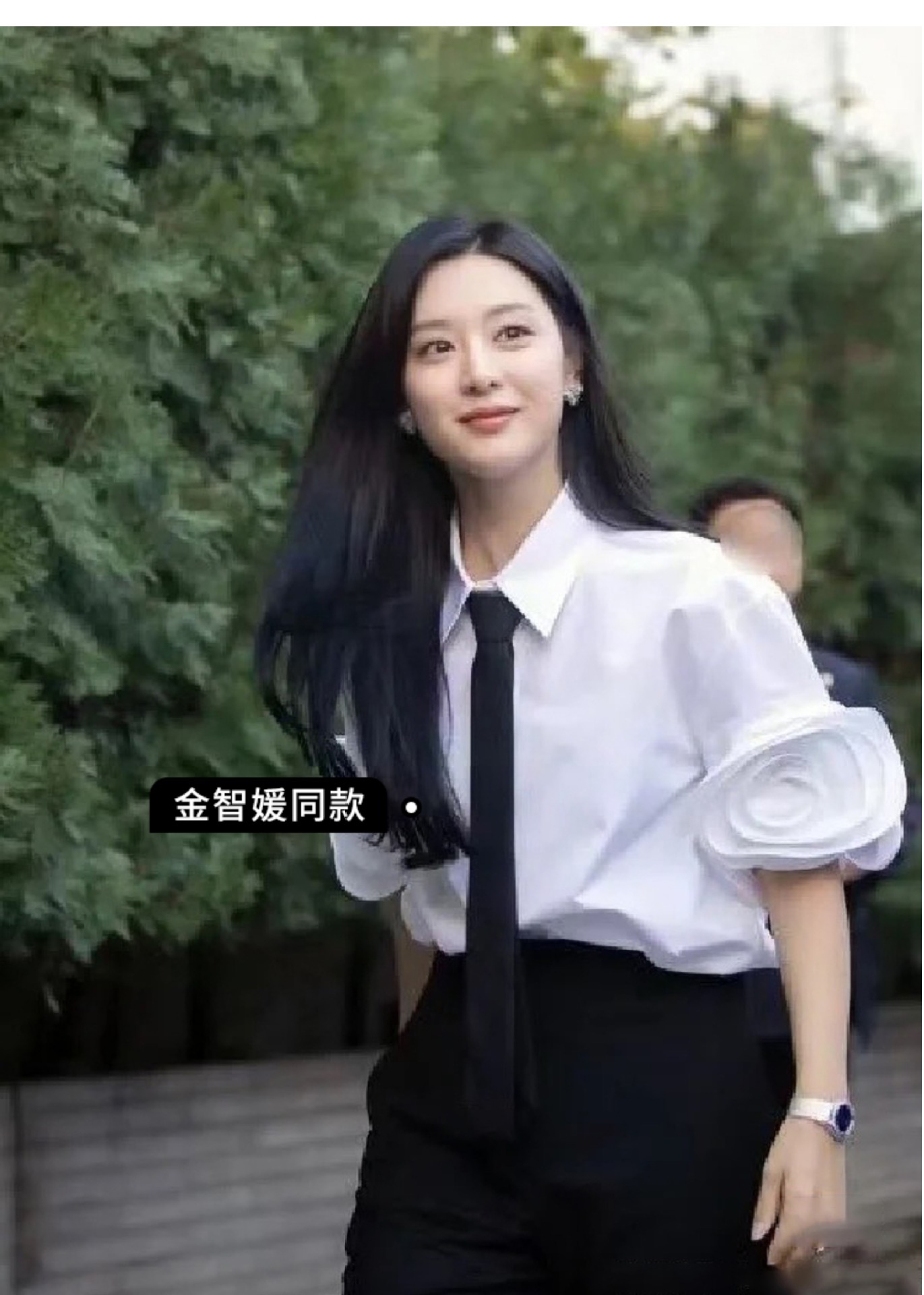 设计感花朵白色短袖衬衫女小众2024春夏新款气质百搭衬衣职场上衣详情20