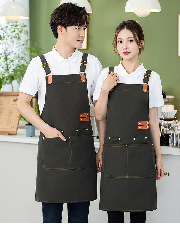 高档围裙印字logo咖啡奶茶餐厅礼品防油污工厂采购批发礼品工作服详情25