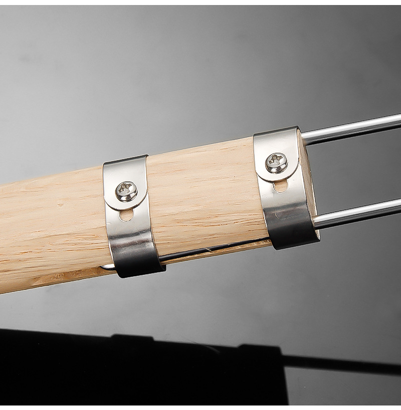 Stainless steel wooden handle mesh large strainer, commercial hot pot spoon, oil grid, hotel supplies, ladle, deep-frying and noodle ladle pic 6