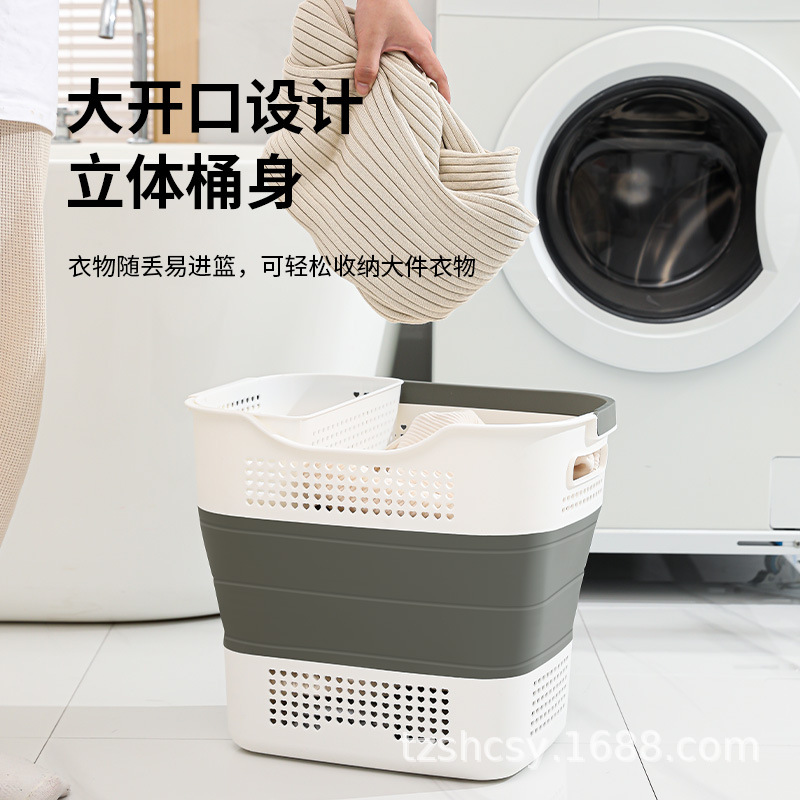 一件代发 新款衣服折叠收纳篮 脏衣篮儿童玩具篮家居日用品小百货详情11