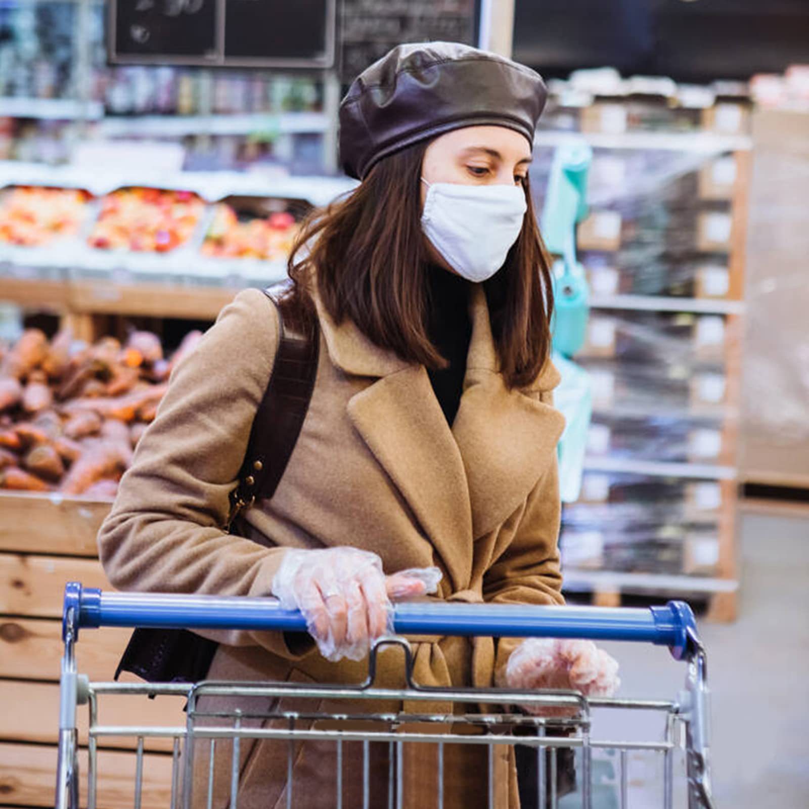 外贸英文包装 一次性手套家用防水厨房烘焙PE手套详情1