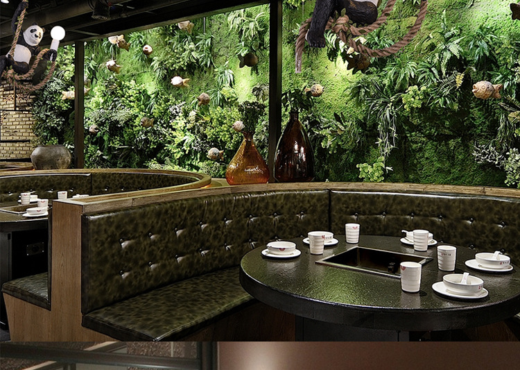 Nordic creative and personalized zoo decoration, hemp rope panda chandelier, bar, restaurant, homestay style wooden house, plant lamp pic 6