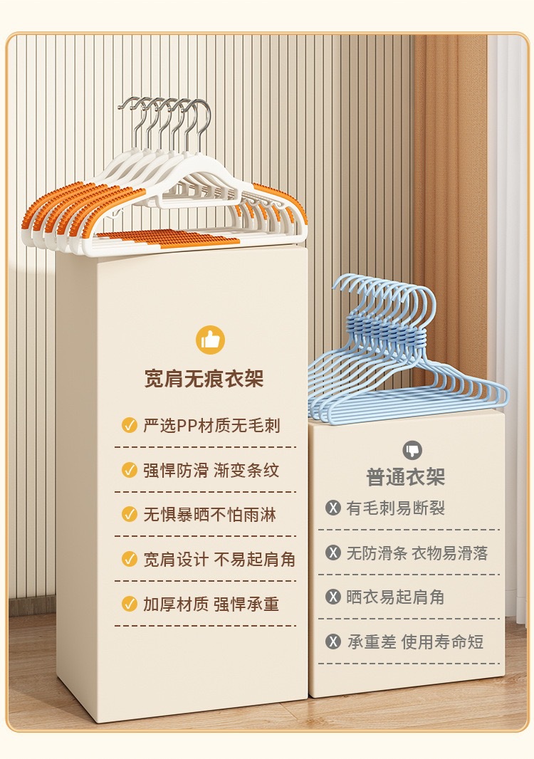 衣架家用挂衣无痕防肩角衣撑晾衣服防滑护衣架子衣柜衣挂撑子挂架详情10