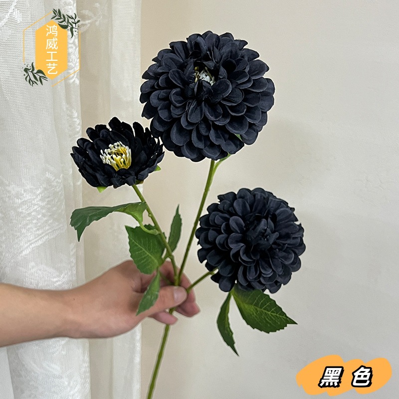 Three artificial flowers with a faint fragrance, hydrangeas and natural marigolds, for wedding landscaping, flower arrangement, shooting props and decorative artificial flowers pic 21