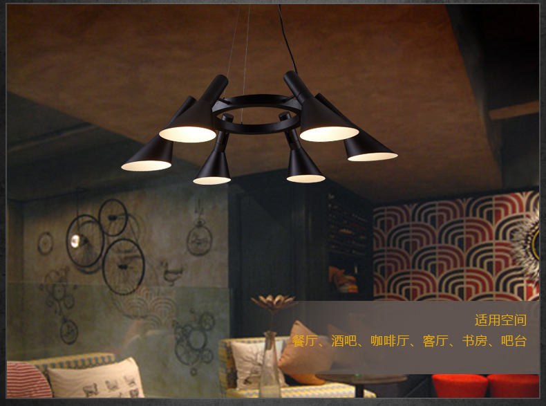 loft复古工业风餐厅吧台铁艺吊灯美式简约客厅书房创意灯具详情58