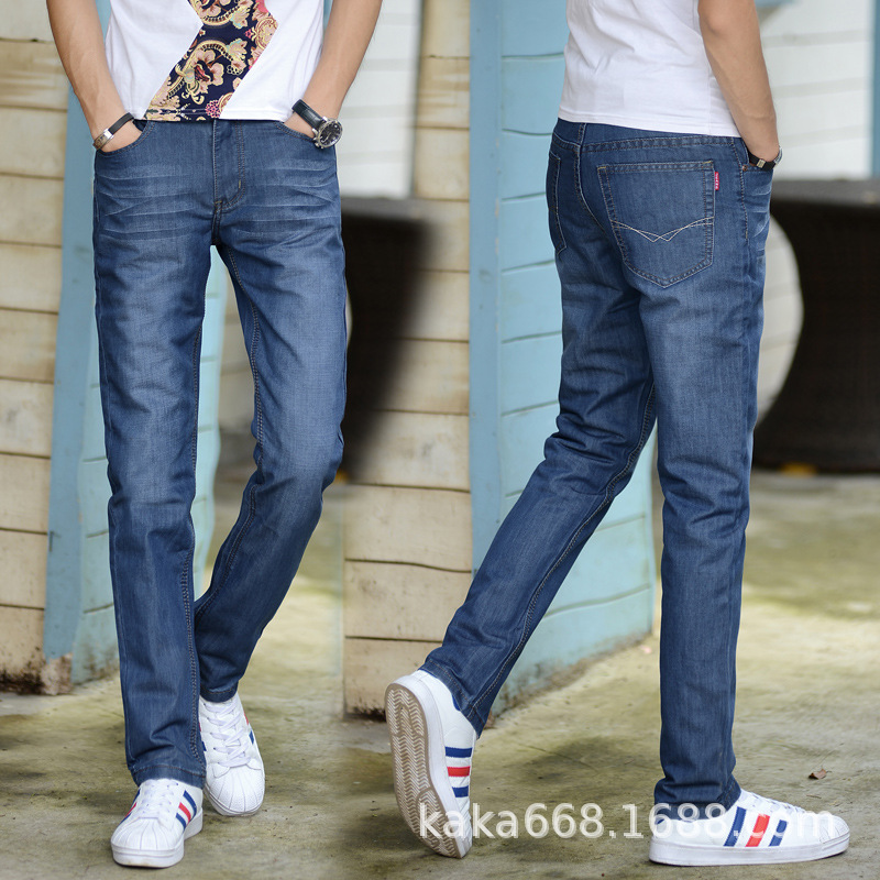 Men's jeans wholesale男式牛仔裤弹力直筒批发出口男士尾单长裤详情3