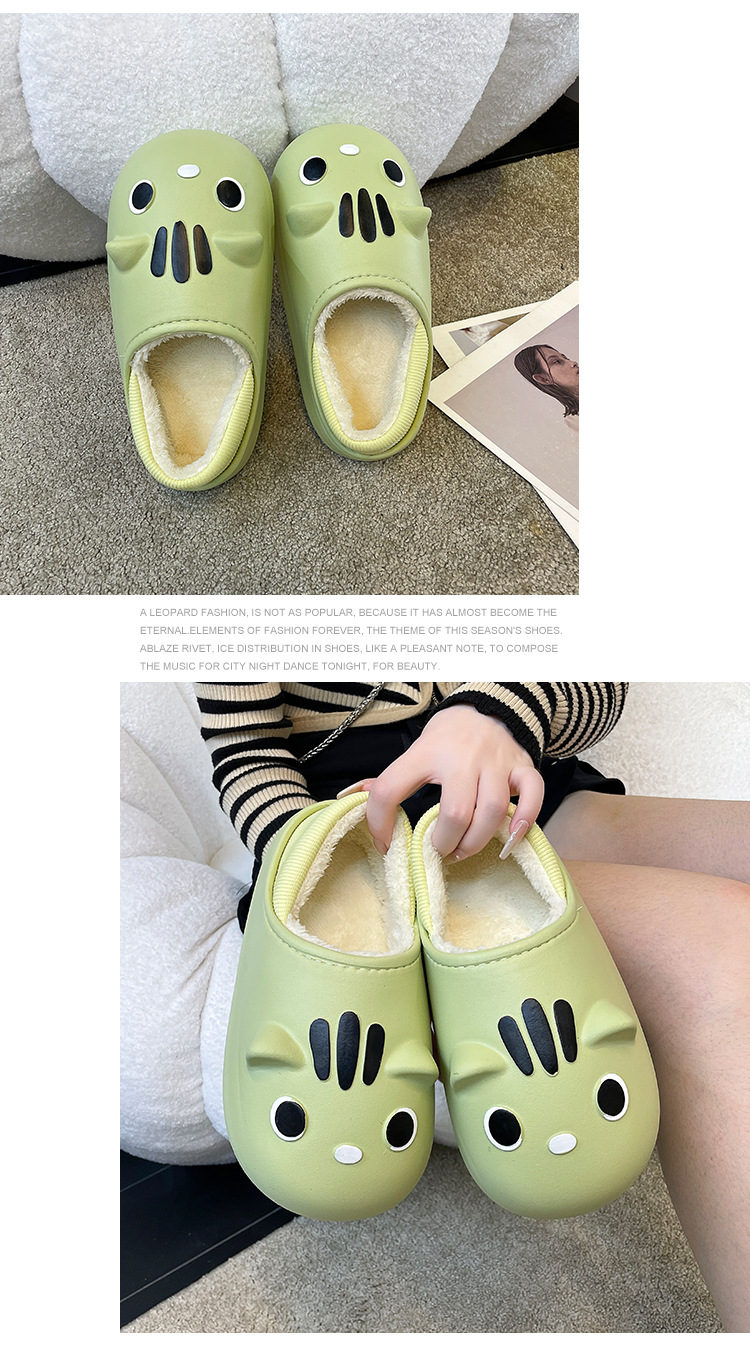 防水棉拖鞋女冬季家居室内防滑毛拖加绒拖鞋包跟厚底棉鞋男士批发详情37