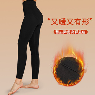 秋冬加绒保暖连体裤袜肉色水光袜芭比踩脚外穿面膜裤光腿神器批发详情7