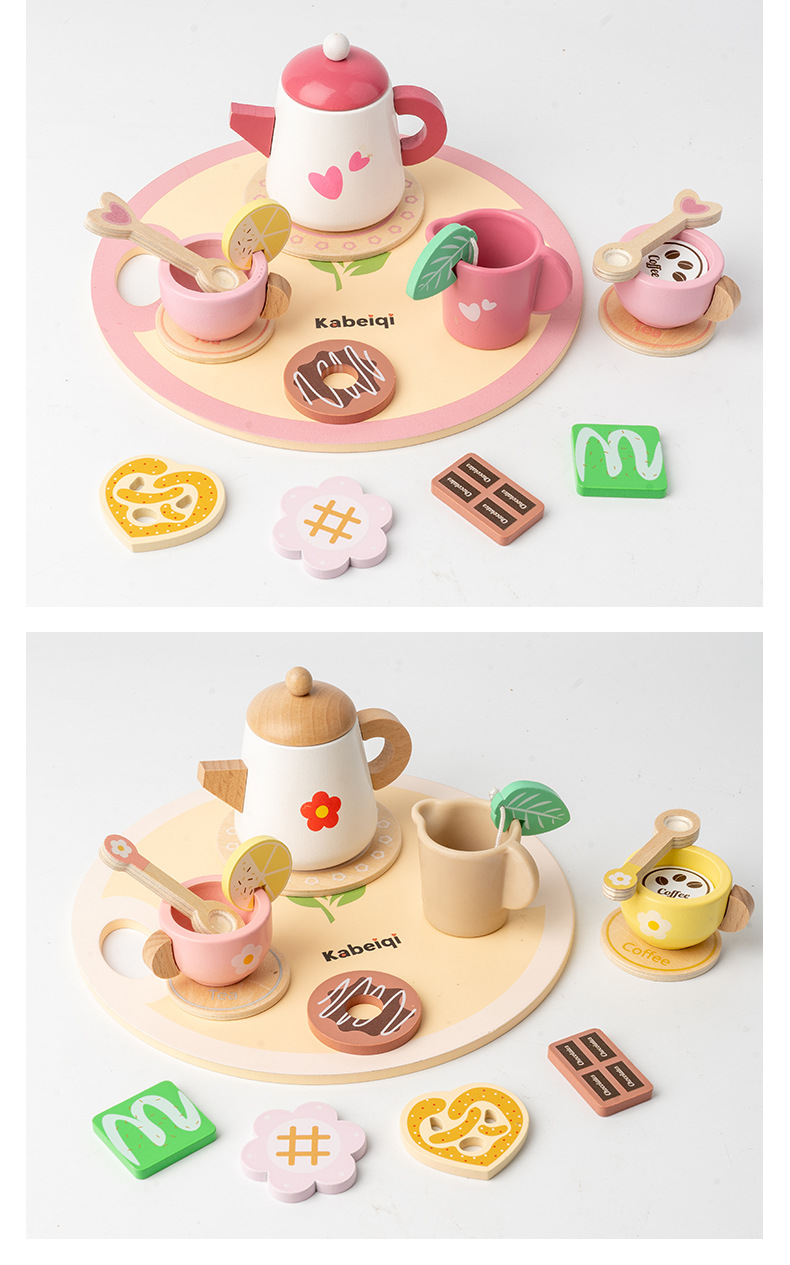 早教木质仿真过家家丹麦贵族下午茶茶具套装趣味角色模拟厨房玩具详情8