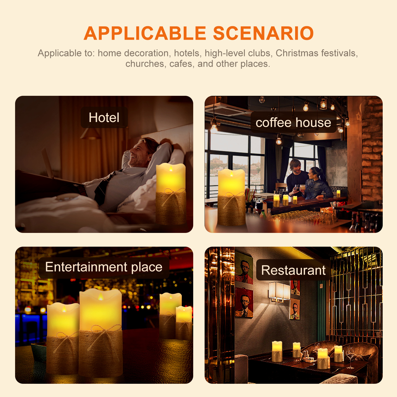 Three-piece set of simulated swinging flame led candles, remote control electronic candles, decorative handicrafts and ornaments pic 9