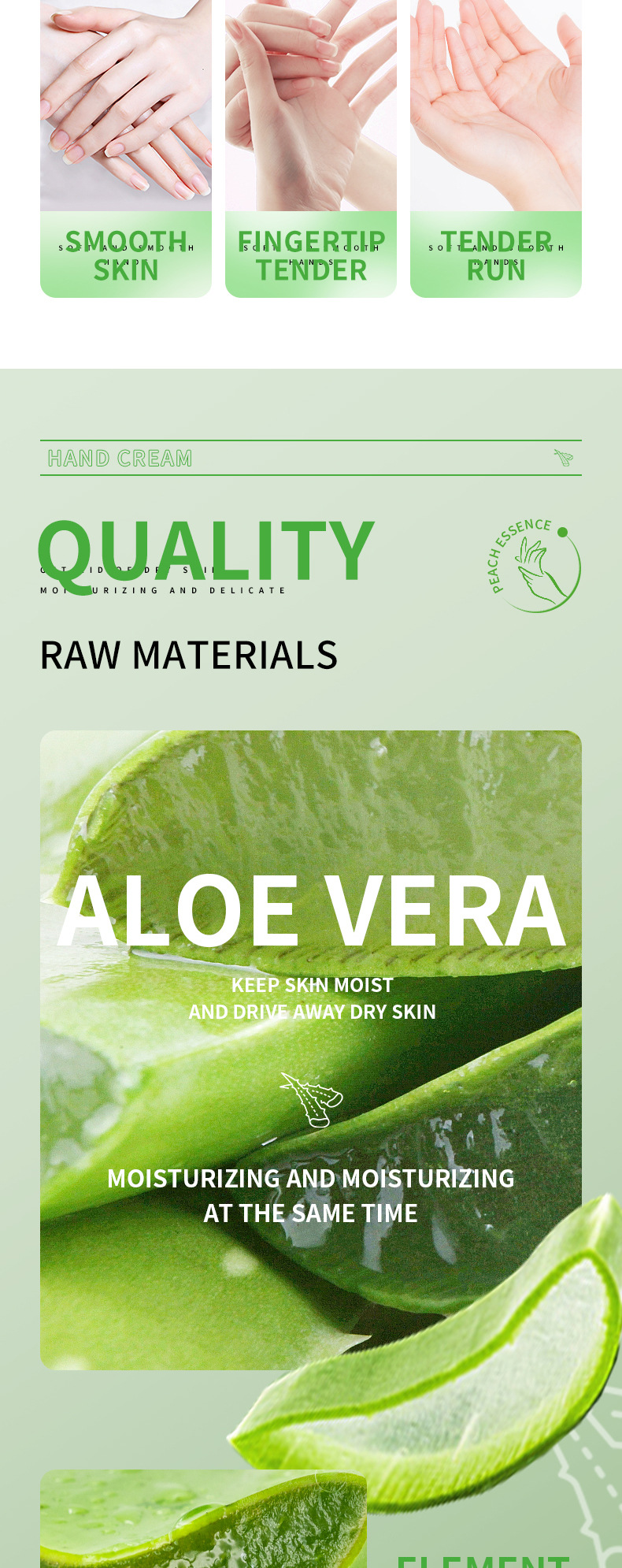 SADOER all-English plant-based bagged hand cream, avocado aloe vera Moisturizing, nourishing and refreshing, cross-border export wholesale pic 6
