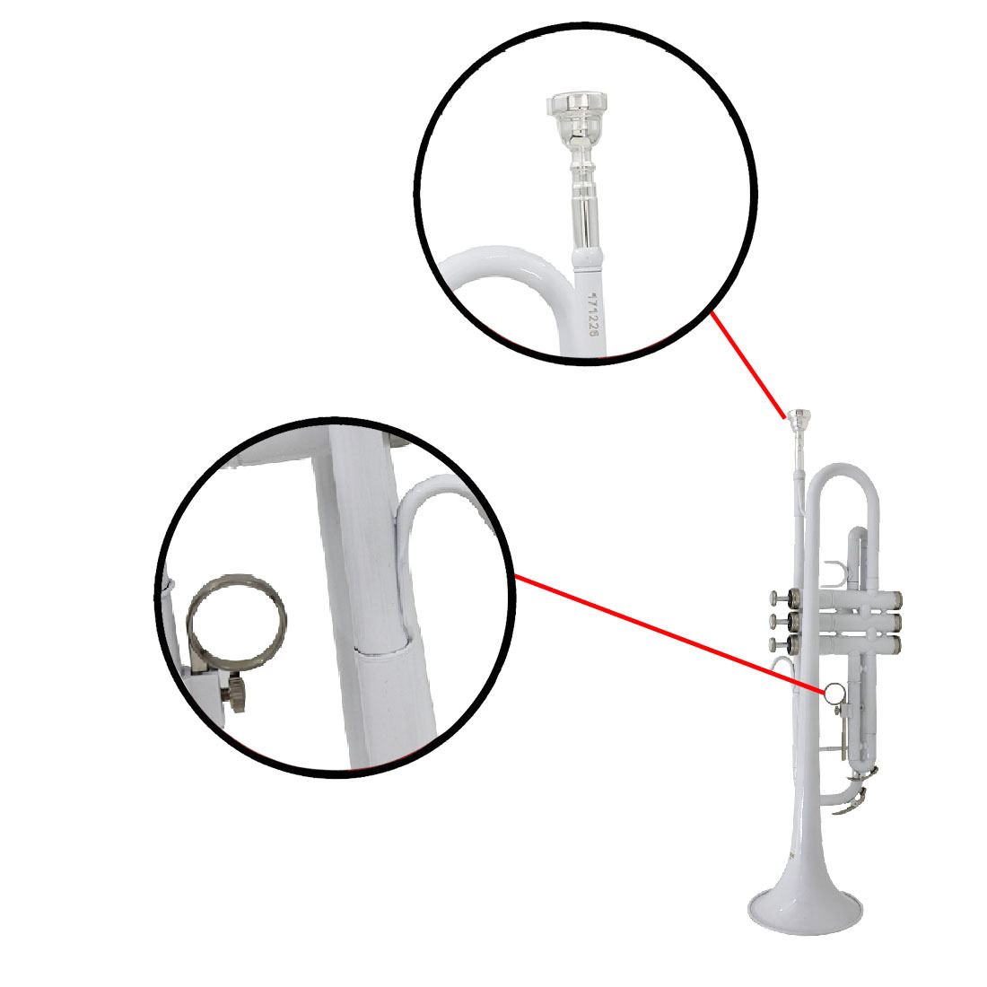 SLADE降B调小号彩色小号黄铜管体学生初学者专业演奏铜管乐器小号详情11