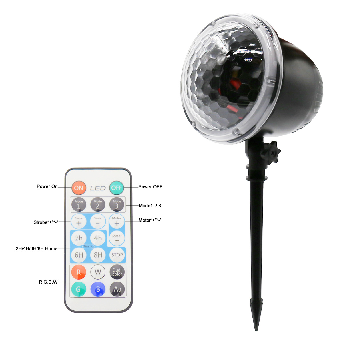 New cross-border exclusive dynamic Christmas pattern lights, outdoor waterproof RF remote control Christmas snow lights, lawn lights pic 6
