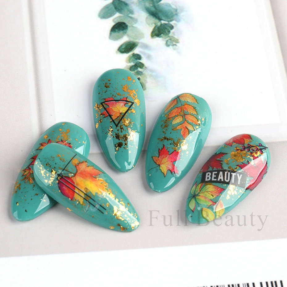Cross-border new nail stickers Summer Maple Leaf Series Nail stickers Back Adhesive Nail stickers Wholesale Nail Stickers Nail Stickers pic 7