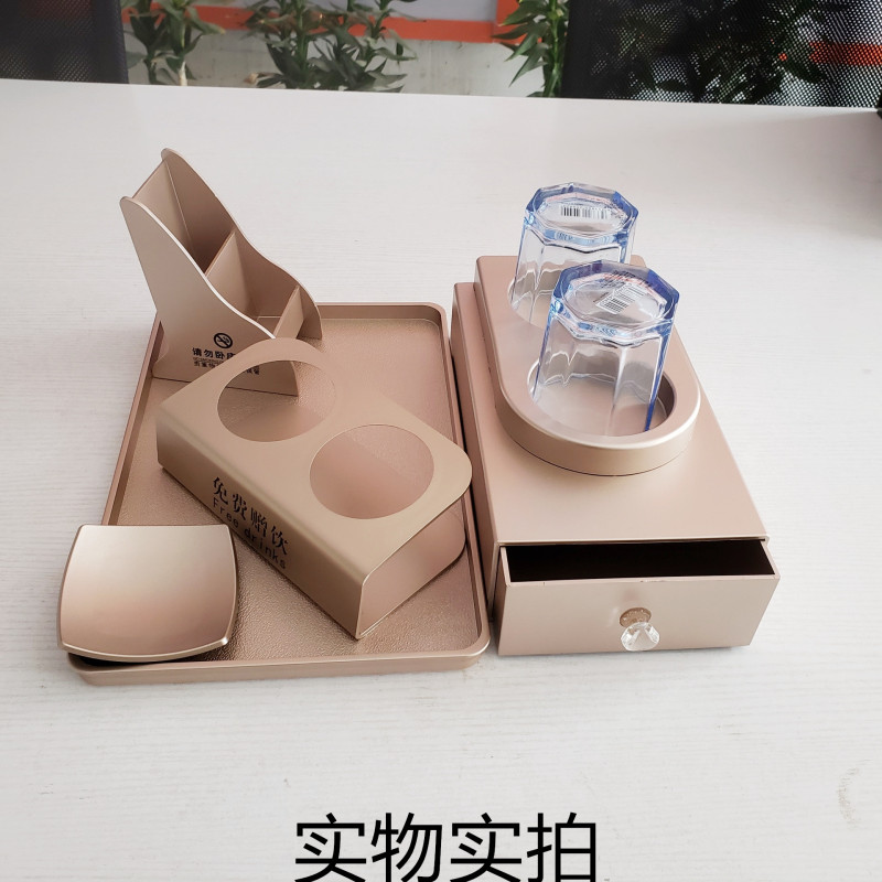 Hotel supplies, room storage box, five-piece set, toothbrush box, complimentary drink rack, remote control rack, soap dish tray, toiletries box pic 14