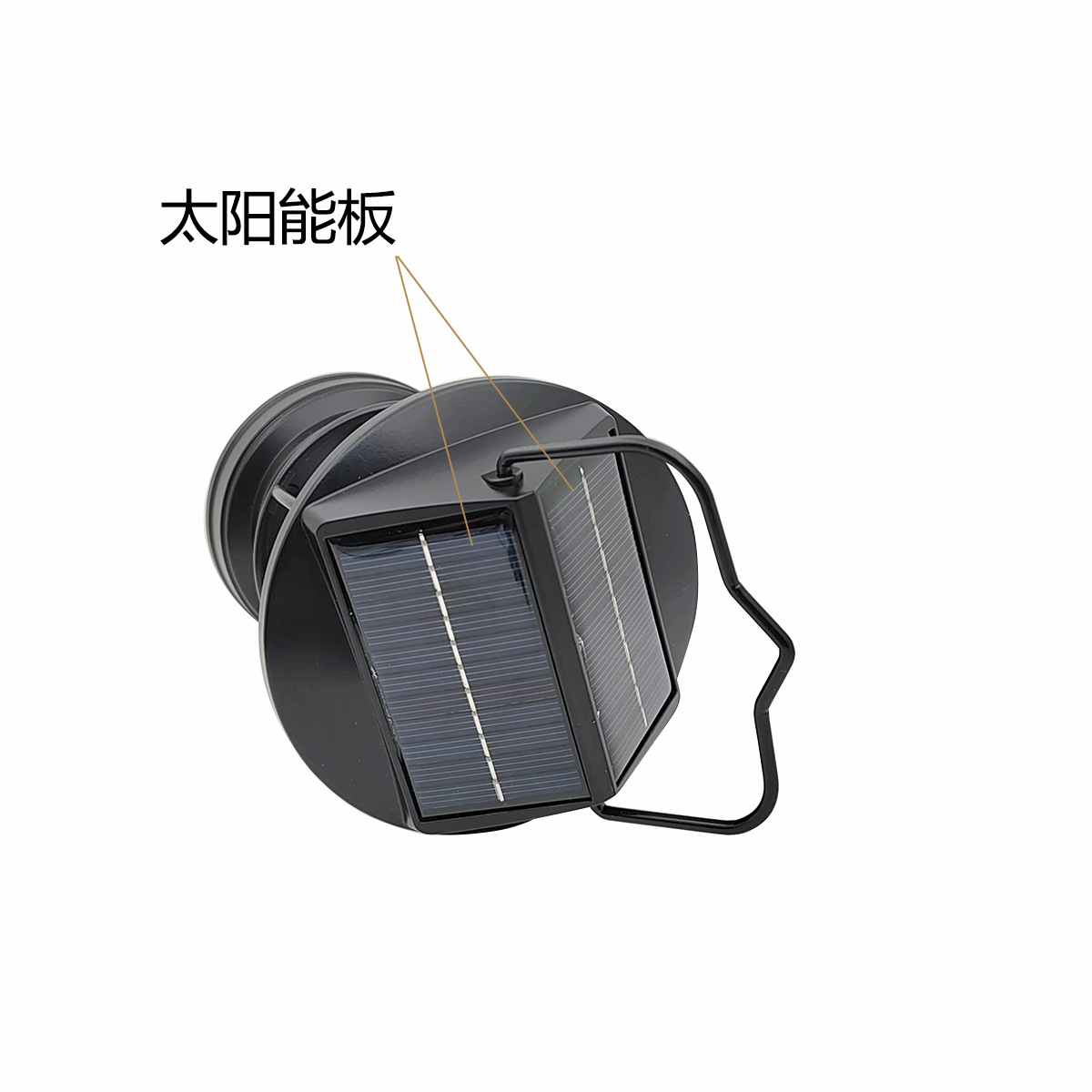 New outdoor retro solar sensor lamp, wall lamp, solar camping lamp, ambient lamp, Type-C charging pic 4