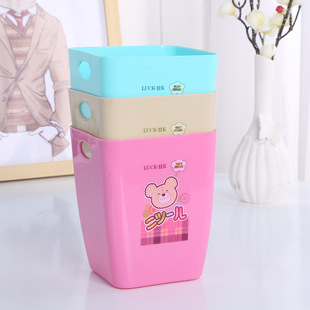 创意可爱印花桌面垃圾桶杂物收纳桶迷你垃圾篓收纳筒厂家批发 Wholesale garbage bag storage box, non-perforated wall-mounted shopping bag storage box, large-capacity plastic bag storage wonder pic 9