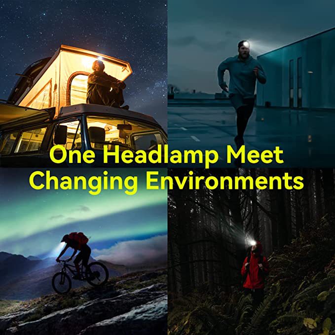 跨境新款头灯超亮感应头戴式头灯充电超长续航户外钓鱼夜跑小手电详情9