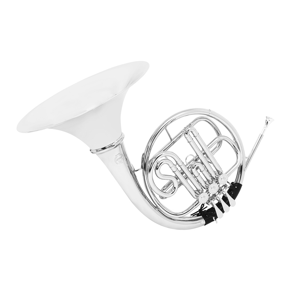 MBAT nickel-plated French horn Bb key split flat three-key French horn orchestra plays brass French horn, a brass wind instrument pic 8