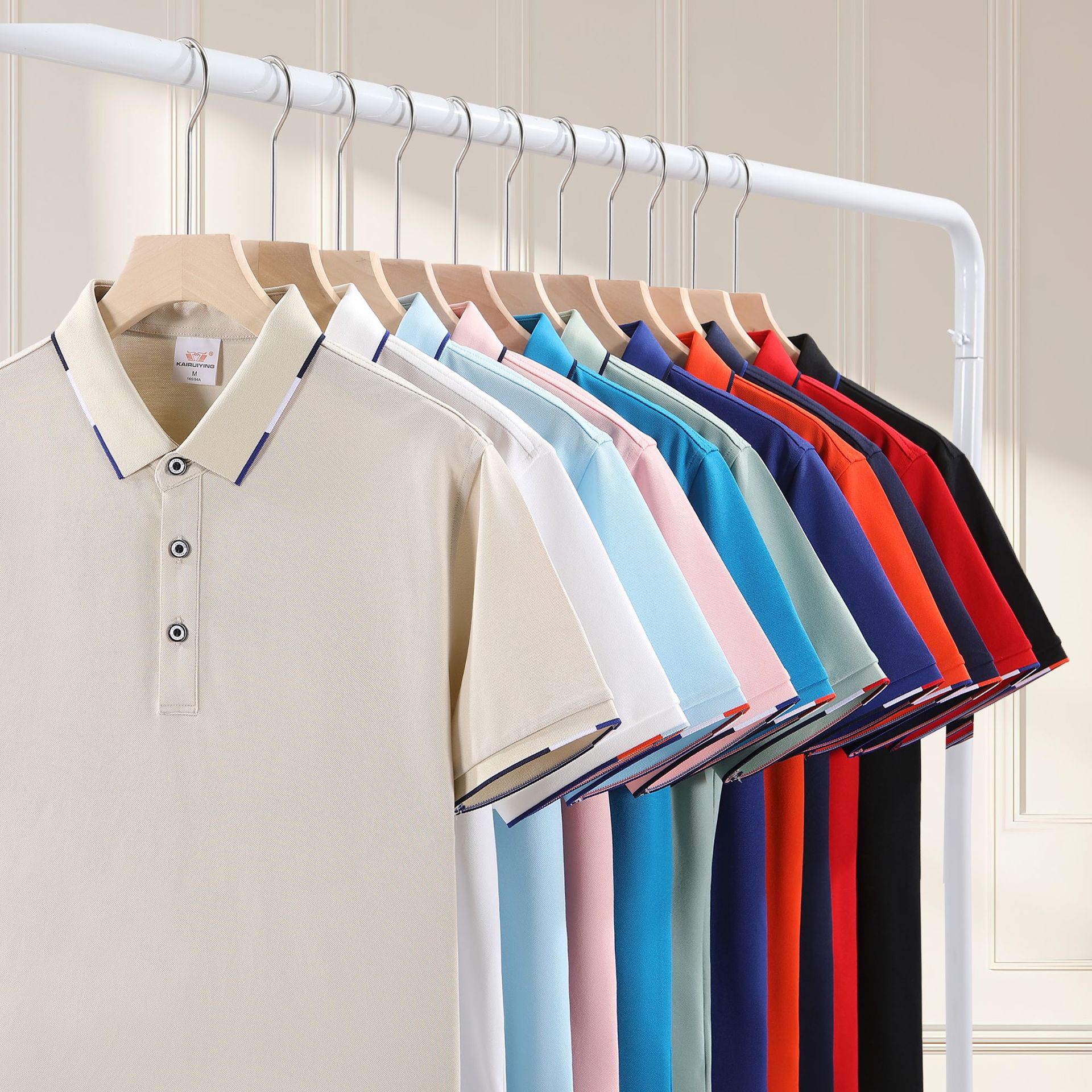 Ropa de trabajo estampado con solapa polo corporativo camisa de trabajo manga corta camiseta de equipo camiseta publicitaria estampado LOGO bordado pic 30