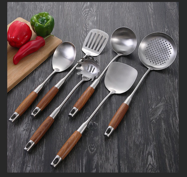 Kitchenware set: Spatula, household 304 stainless steel stir-frying spatula, soup spoon, complete kitchen cooking utensils and cooking tools pic 20