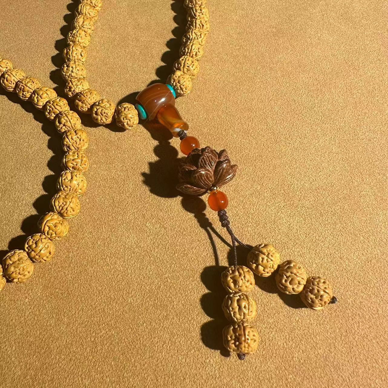 Nepalese Vajra Bodhi 108 prayer beads, carefully selected five-petal flesh texture small Vajra Bodhi beads, multi-ring bracelet, ethnic style Bodhi bracelet, cultural and artistic bracelet, cultural and artistic prayer beads bracelet, wholesale beads pic 25