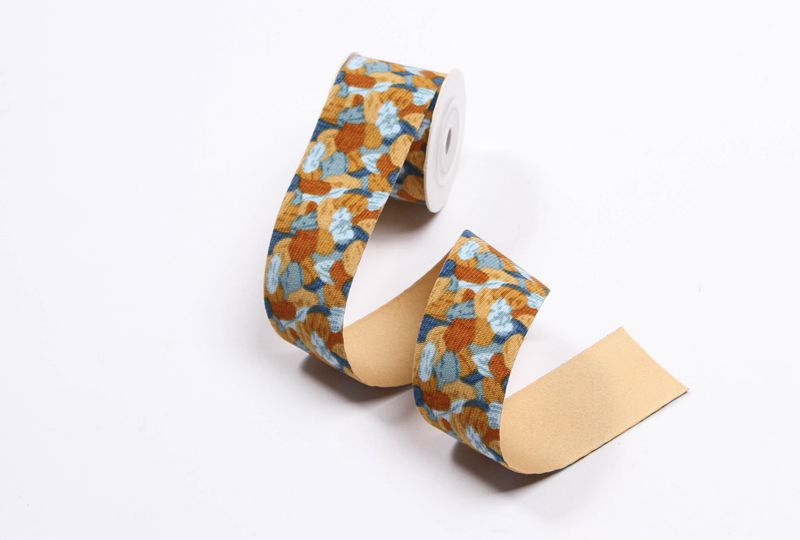 Single-sided floral English polka dot twill printed webbing DIY bow hair accessory shoelaces top hat decoration pic 13