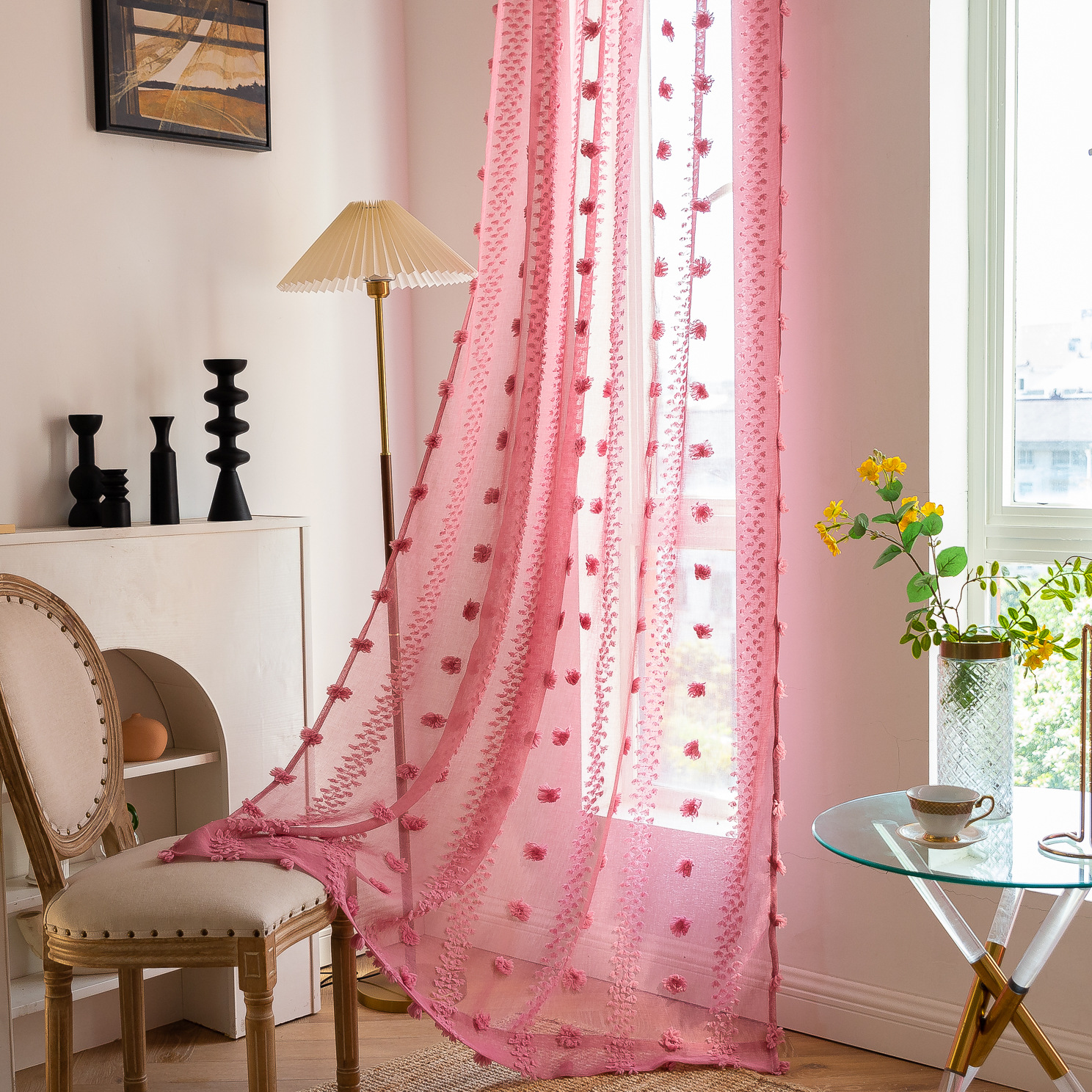 Cross-border best-selling Instagram influencer finished yellow niche light and thin window screen for living rooms and bedrooms. Manufacturer pic 41