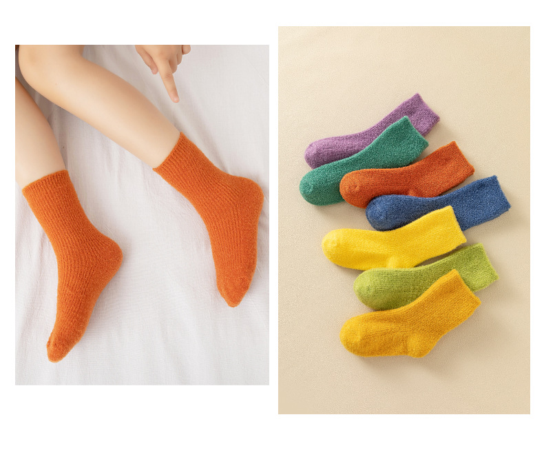 儿童袜子批发宝宝加绒加厚秋冬水晶绒保暖加厚毛巾袜双针男女童袜详情13