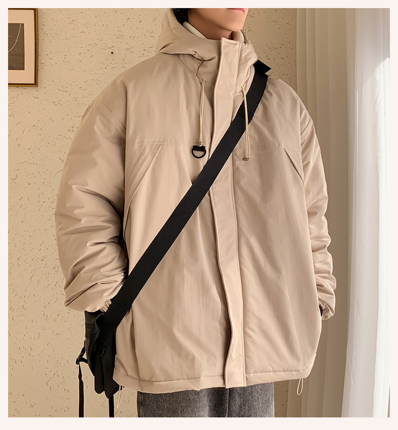 山系口袋连帽工装外套男女日系复古机能轻户外冲锋衣棉服夹克男详情18