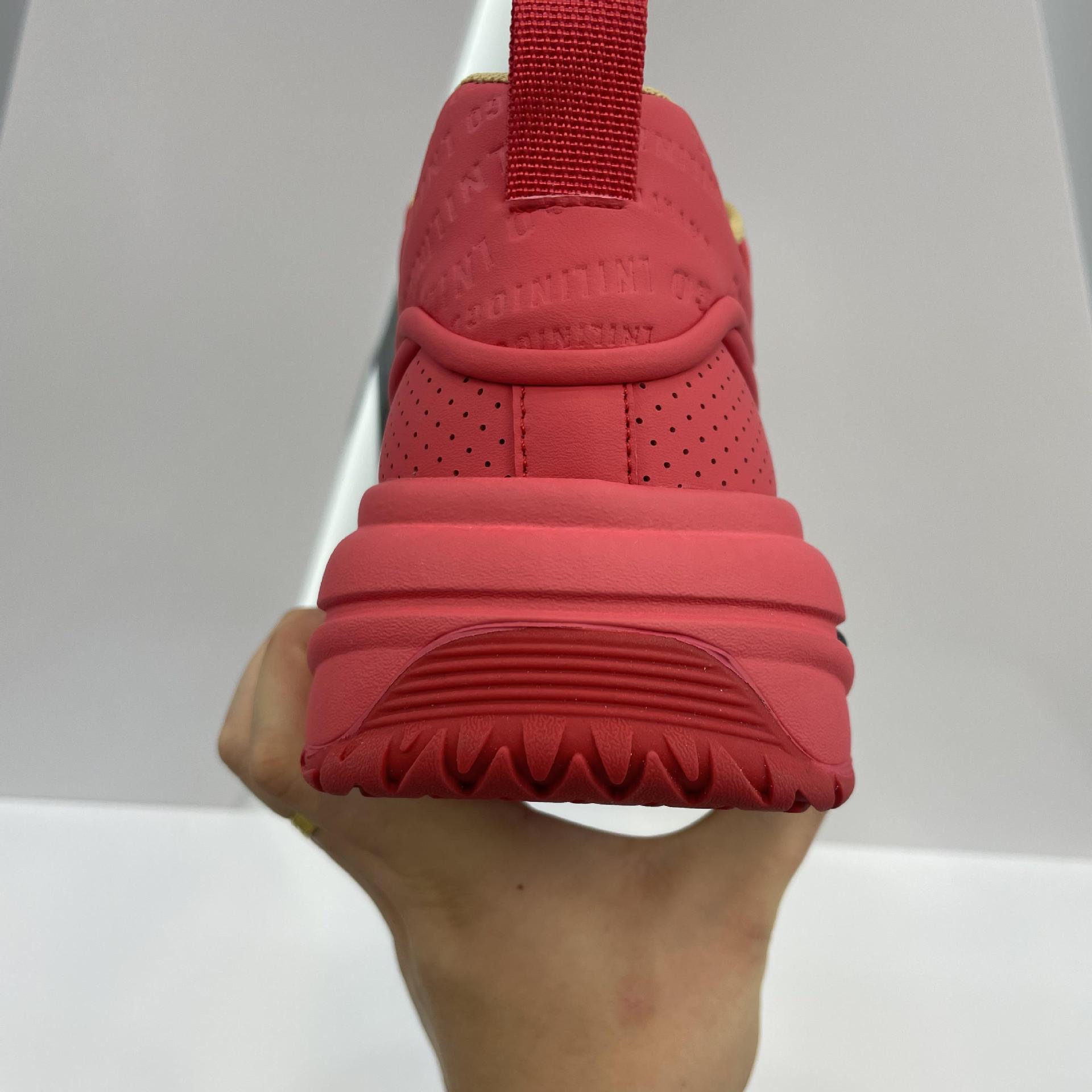 秋季新款男鞋系带低帮跑步鞋潮流鞋子增高印花时尚透气老爹鞋软底详情30