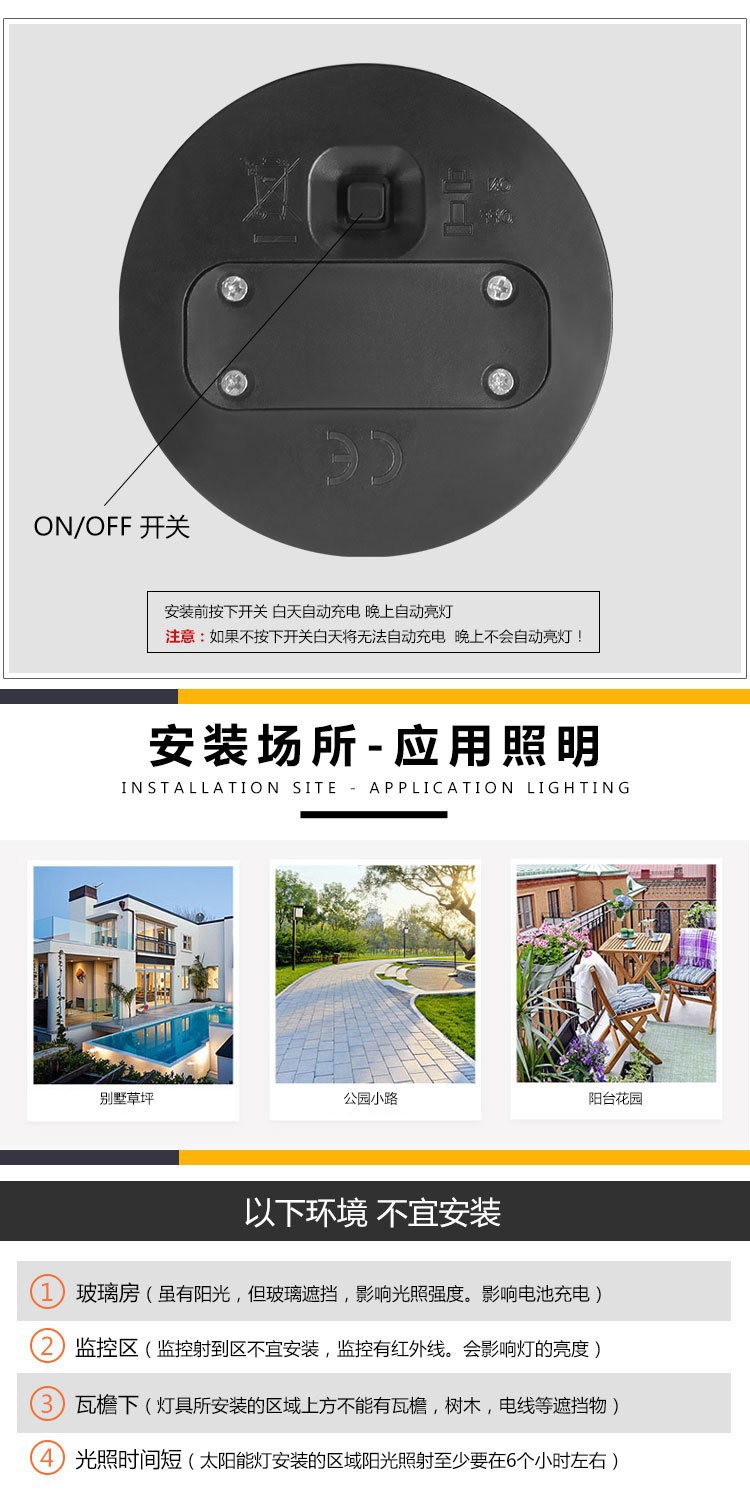 Outdoor solar ice brick lights, floor tile lights, household 4LED square ice block lights, courtyard and garden glass decorative lights pic 52