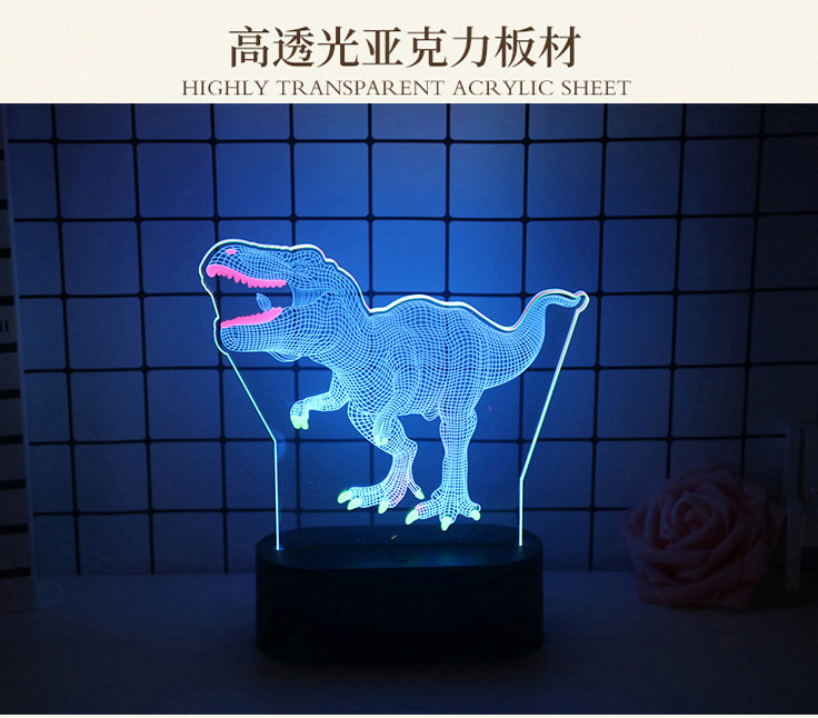 小夜灯3D台灯创意礼品感恩节装饰LED七彩USB床头灯跨镜代发详情25