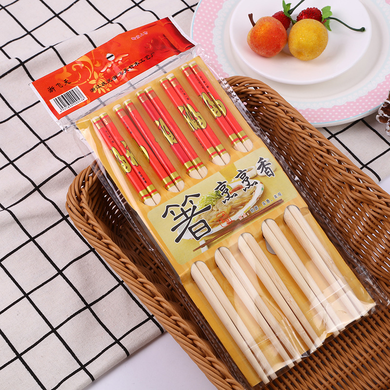 Factory direct sales of 10 sets of flower-shaped chopsticks, bamboo chopsticks, eco-friendly and natural chopsticks. Wholesale two-yuan store supply pic 9