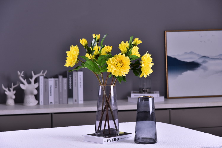 Factory direct sales of high-end artificial dahlia with realistic touch, wholesale of high-end artificial dahlia for home decoration, shopping malls and hotels pic 20