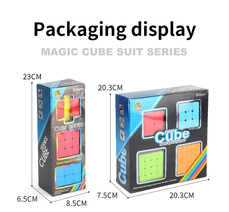 Pan xin con resorte tornillo suave rotación cubo mágico de tres órdenes color real orden positiva cubo mágico en forma de juguete caja de regalo estilo set pic 21