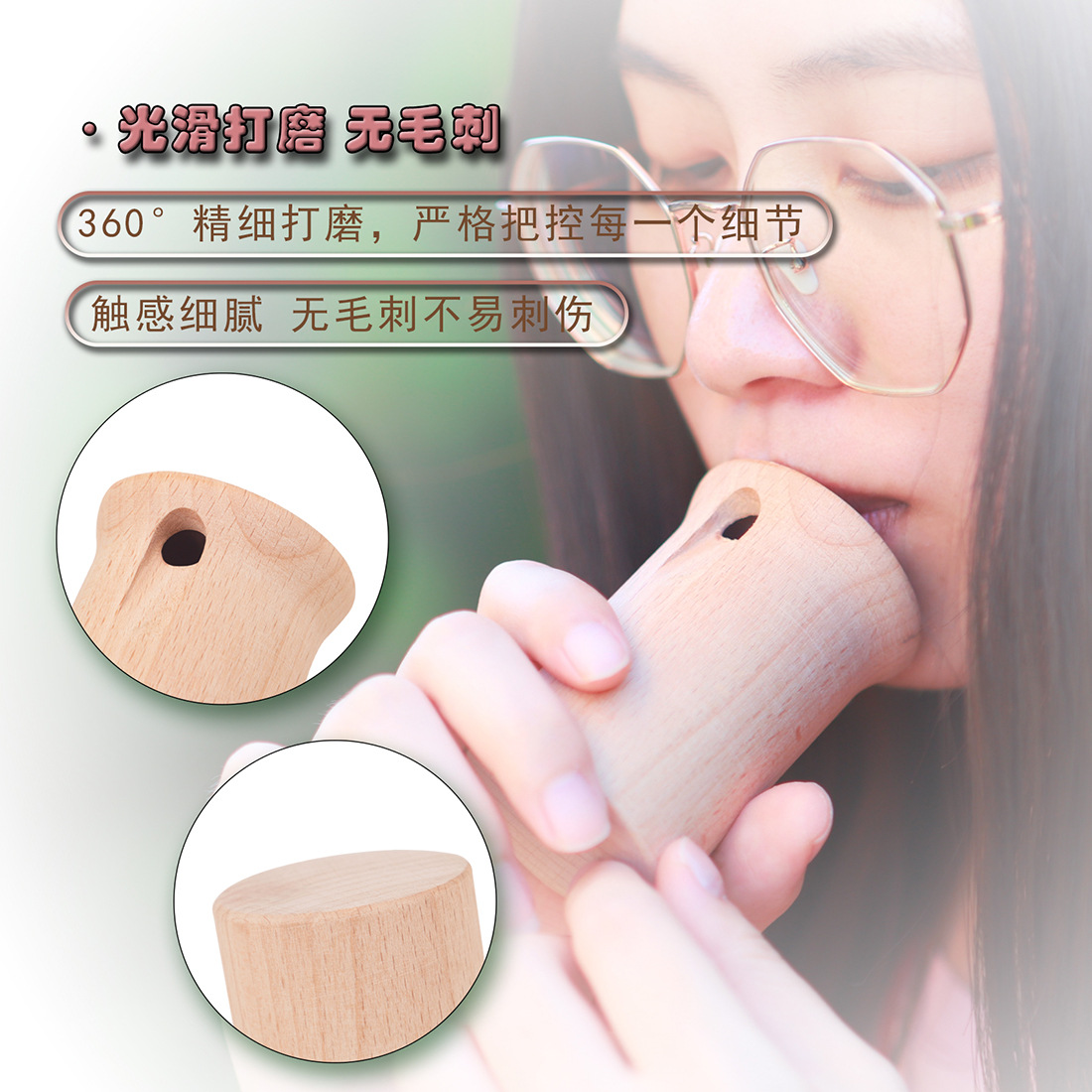 Orff early childhood education toys, wooden round bird chirpers, wooden bird chirpers, Orff Musical Instruments wholesale pic 3